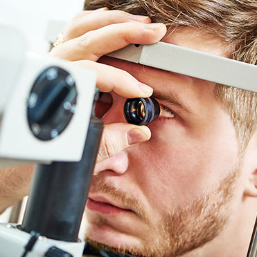 Man having an eye exam