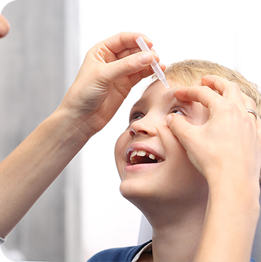 Applying Medicated Eyedrops to kid's Eyes