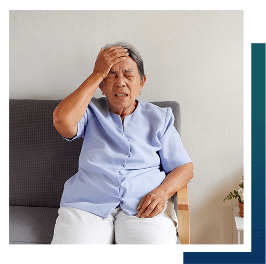 Elderly experiencing binocular vision dysfunction
